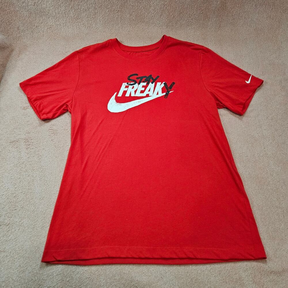 Nike Giannis Stay Freaky Dri-Fit T-Shirt Red Size Large
